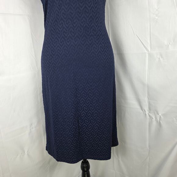 J.McLaughlin Sheath Dress Women XS Navy Textured Sleeveless Stretch Classic - Picture 4 of 12